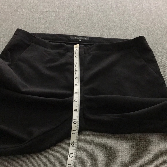 theory stretch wool tall  pants black 8 - Picture 5 of 8
